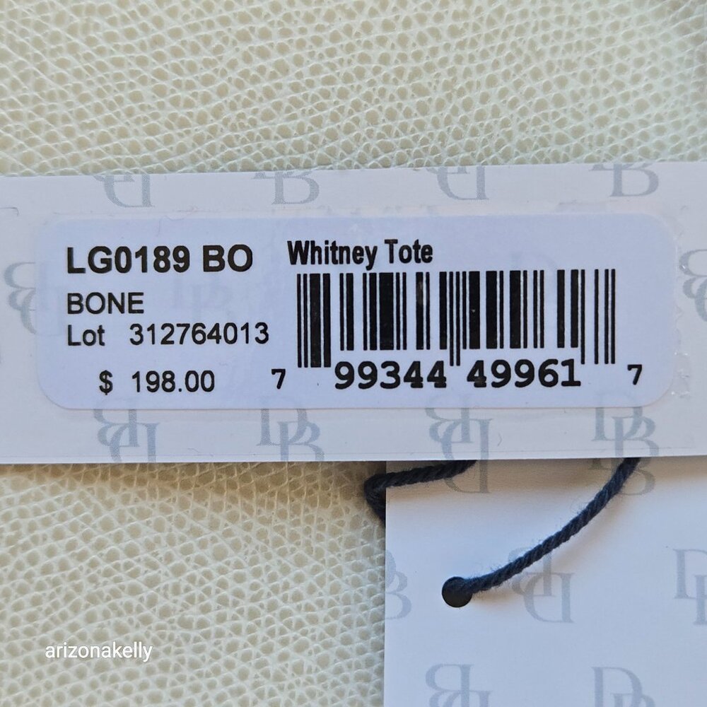 NWT Dooney & Bourke Whitney Tote Bone Leather - Picture 5 of 16